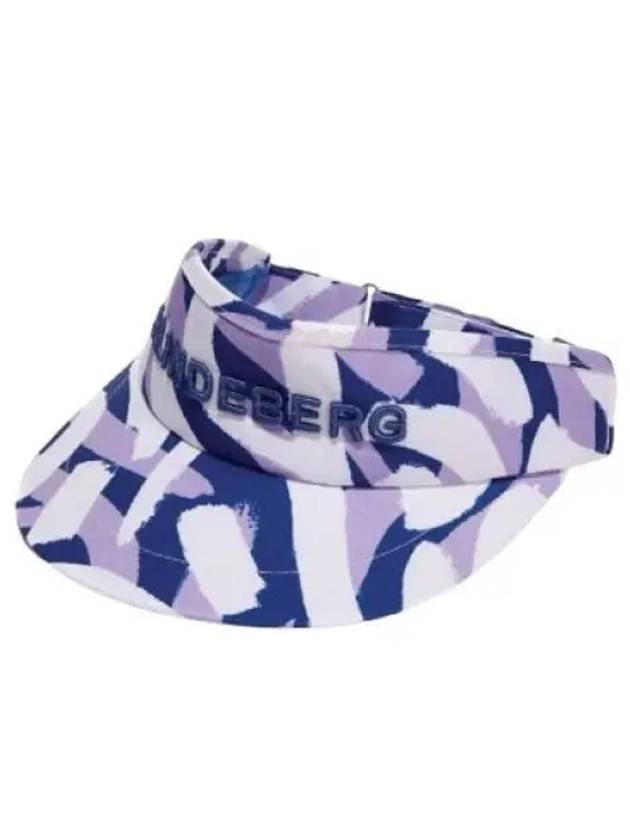 Viktor Print Embroidered Logo Visor Blue Purple - J.LINDEBERG - BALAAN 2