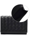 Intrecciato Small Card Wallet Black - BOTTEGA VENETA - BALAAN 3