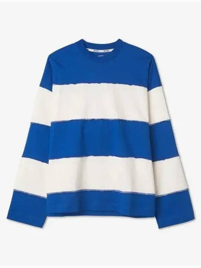 Classic Stripe Long Sleeve T-Shirt White Boutique Blue - SUNNEI - BALAAN 2