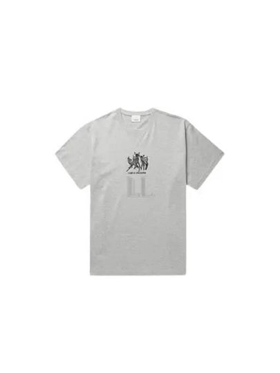 Embroidered Deer Short Sleeve T-Shirt Grey - BURBERRY - BALAAN 2