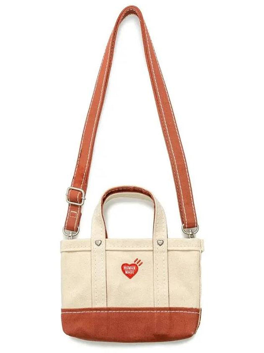 Heavy Canvas Mini Shoulder Tote Bag (Orange) HM25GD036 - HUMAN MADE - BALAAN 2