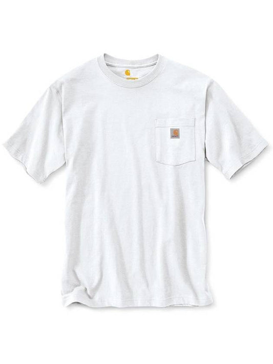 Pocket short sleeve t shirt white K87 WHT - CARHARTT - BALAAN 1