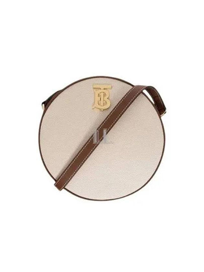 Louis TB Logo Canvas Shoulder Bag Brown Beige - BURBERRY - BALAAN 2