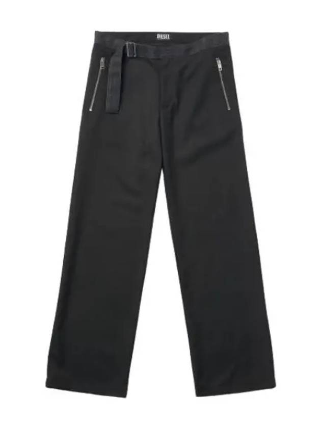 Gold Waistband Pants Black - DIESEL - BALAAN 1