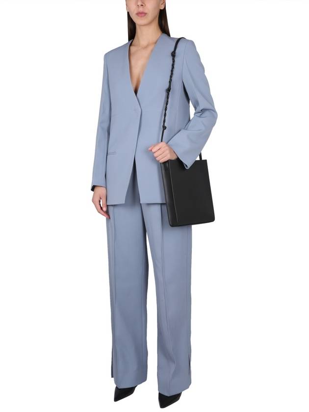 Women's Tailored Wool Gabardine Jacket Blue - JIL SANDER - BALAAN 3