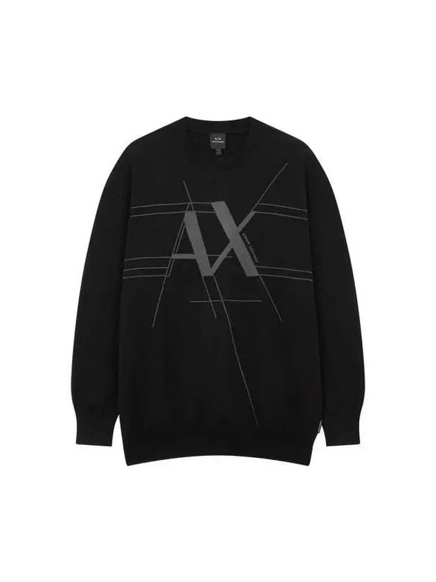 Men s jacquard logo wide knit black 270615 - ARMANI EXCHANGE - BALAAN 1