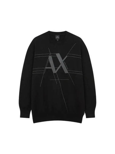 Men s jacquard logo wide knit black 270615 - ARMANI EXCHANGE - BALAAN 1