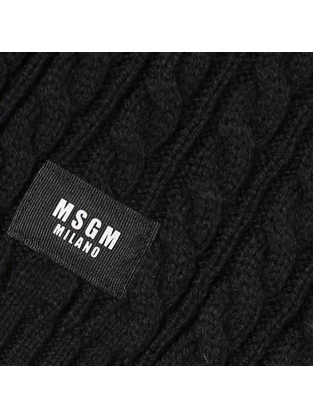 Kids Wool Blend Cable Knit Scarf - MSGM - BALAAN 3