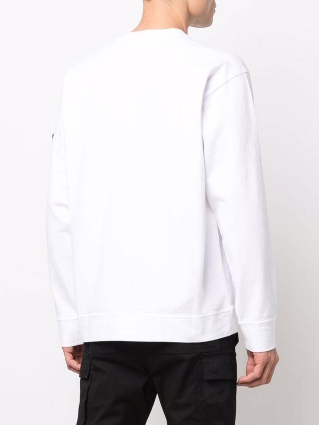 Waffen Patch Garment Dyed Heavy Cotton Sweatshirt White - STONE ISLAND - BALAAN 6