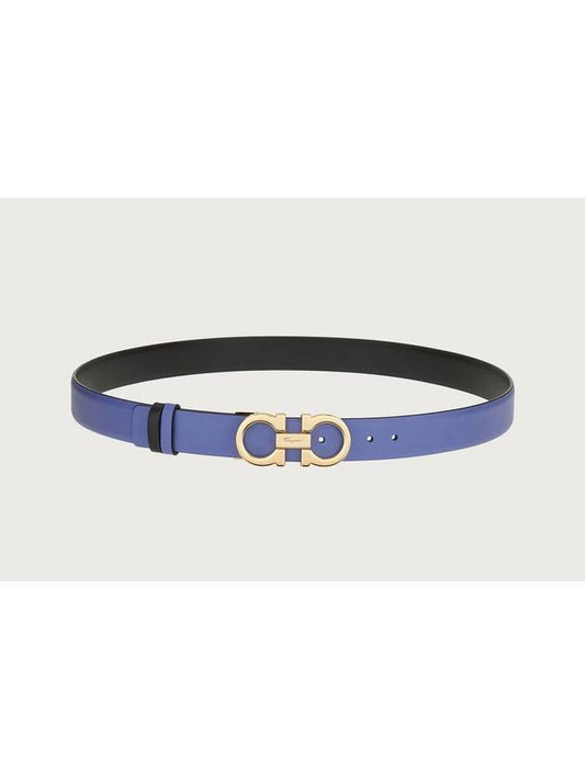 Reversible Gancini Belt Blue - SALVATORE FERRAGAMO - BALAAN 1