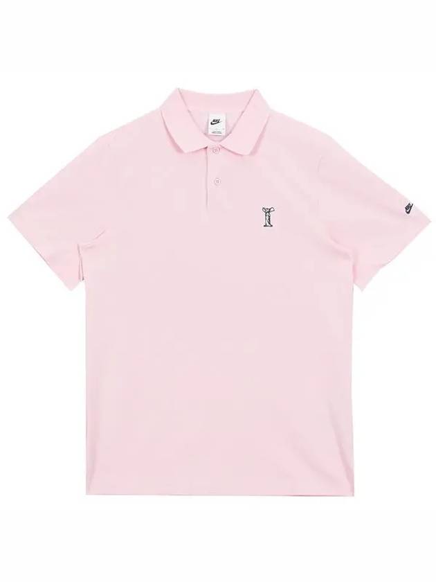 Logo Cotton Polo Shirt Pink - NIKE - BALAAN 3