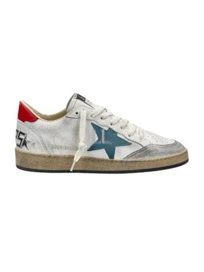 Ballstar Red Tab Mesh Low Top Sneakers White - GOLDEN GOOSE - BALAAN 2