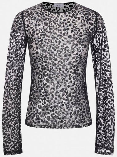 Alexander McQueen Semi-Sheer Leopard Print Top - ALEXANDER MCQUEEN - BALAAN 1