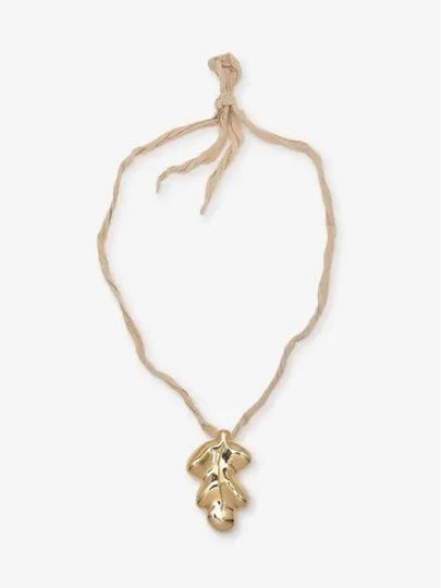 Leaf Pendant Necklace Gold - JIL SANDER - BALAAN 2