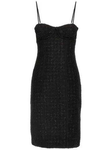 Rotate Birger Christensen Bouclé Midi Dress - ROTATE - BALAAN 1