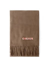 CA0210 CARAMEL BROWN Narrow Wool Fringe Muffler - ACNE STUDIOS - BALAAN 4