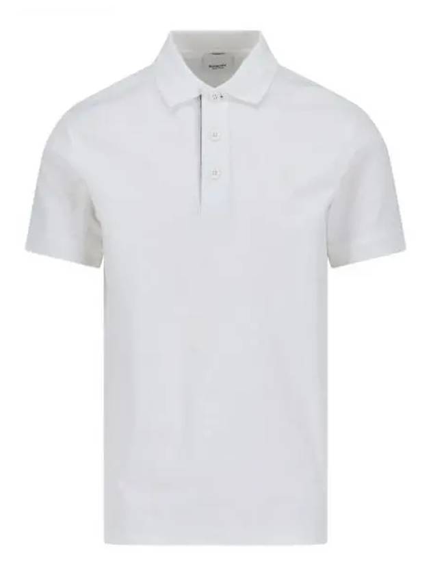 Eddie Cotton Polo Shirt White - BURBERRY - BALAAN 2