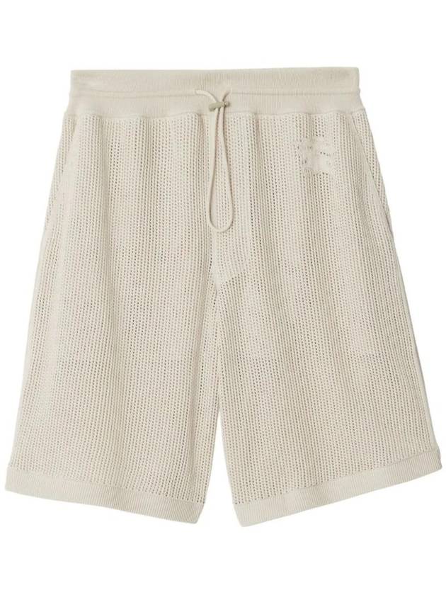 Equestrian Knight Mesh Cotton Shorts Soap - BURBERRY - BALAAN 1