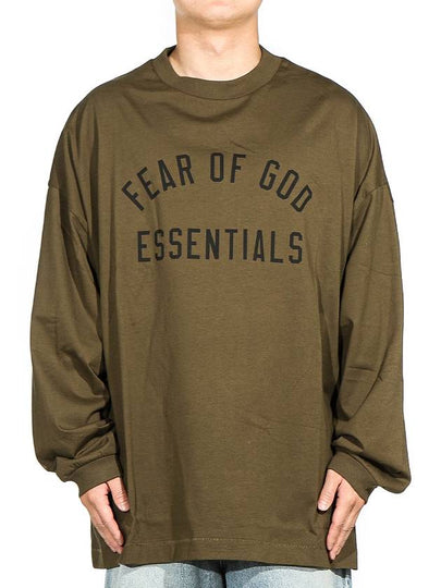 ESSENTIALS Long Sleeve T Shirt 125BT244204F OLIVE - FEAR OF GOD - BALAAN 2