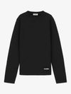 Logo Patch Long Sleeve T-Shirt Black - JIL SANDER - BALAAN 2