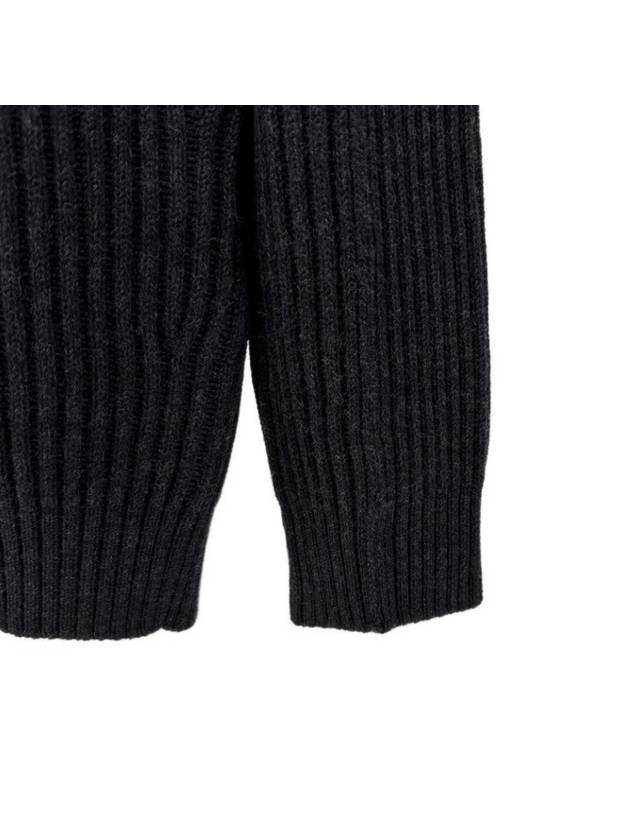 Full Rib Wool Knit Top Dark Grey - STONE ISLAND - BALAAN 5