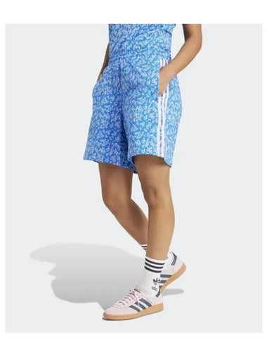 Graphic Print Shorts Blue - ADIDAS - BALAAN 1