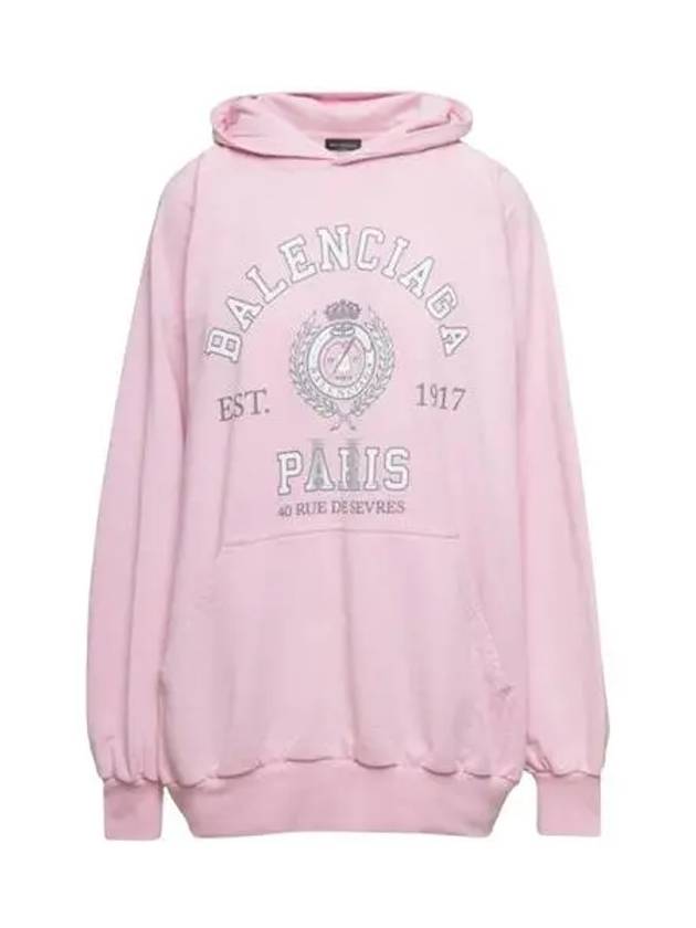 College Logo Hoodie Pink - BALENCIAGA - BALAAN 2