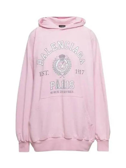 College Logo Hoodie Pink - BALENCIAGA - BALAAN 2