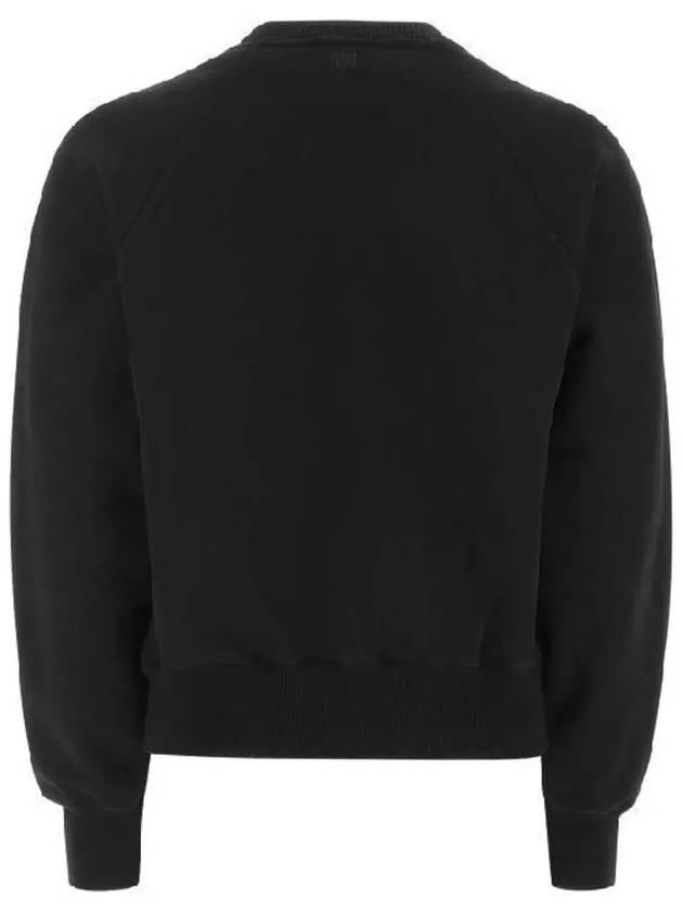 Men's Heart Logo Cotton Sweatshirt Black - AMI - BALAAN 3