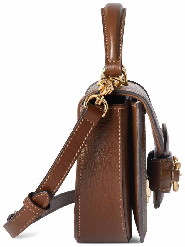 Horsebit 1955 Mini Top Handle Cross Bag Beige Brown - GUCCI - BALAAN 5