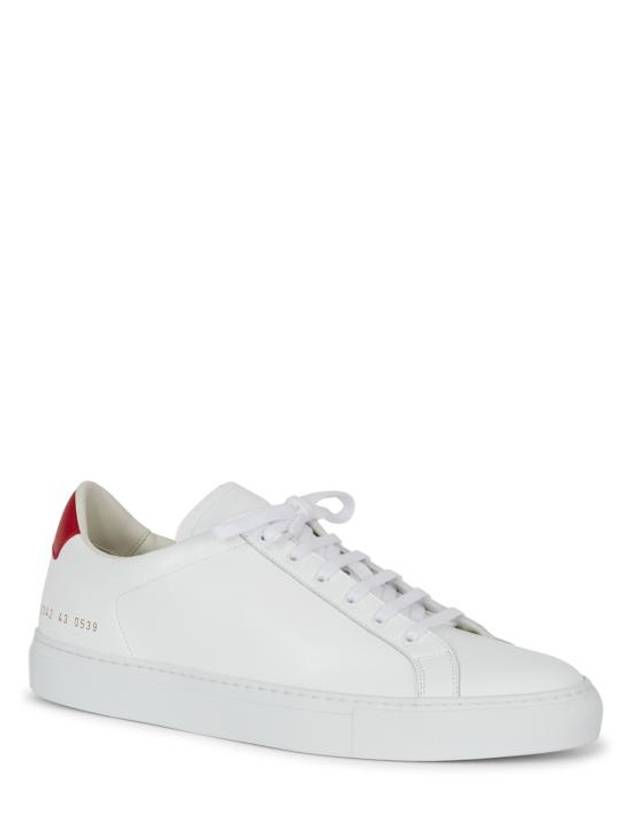 Retro Low Top Sneakers Red White - COMMON PROJECTS - BALAAN 3