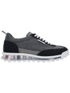 Flannel Clear Sole Low Top Sneakers Grey - THOM BROWNE - BALAAN 2