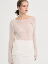 Mohair Seethrough Rib Wool Knit Ivory - SORRY TOO MUCH LOVE - BALAAN 3