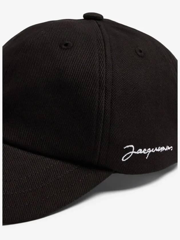 La Casquette Jacquemus Signature Cap Black - JACQUEMUS - BALAAN 3