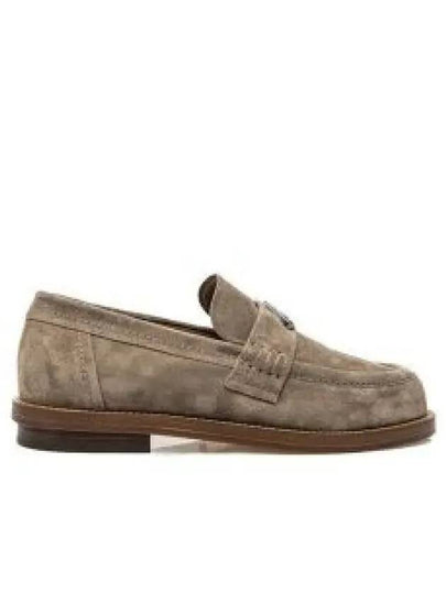 Seal Plaque Suede Loafers Brown - ALEXANDER MCQUEEN - BALAAN 2