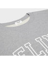 Logo Print Cotton Sweatshirt Grey - CELINE - BALAAN 4