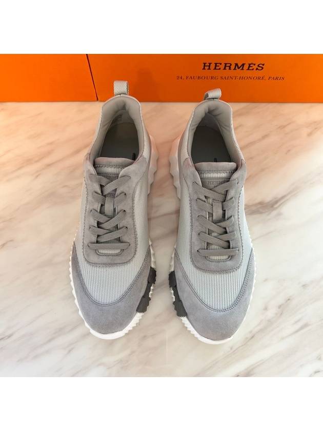 Bouncing Mesh Low Top Sneakers Grey - HERMES - BALAAN 4