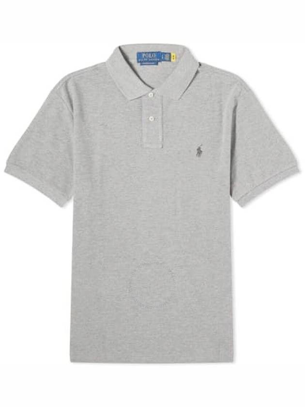 Pony Custom Fit PK Shirt Gray - POLO RALPH LAUREN - BALAAN 2