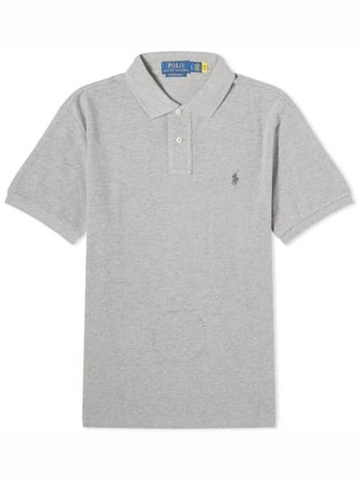 Pony Custom Fit PK Shirt Gray - POLO RALPH LAUREN - BALAAN 2