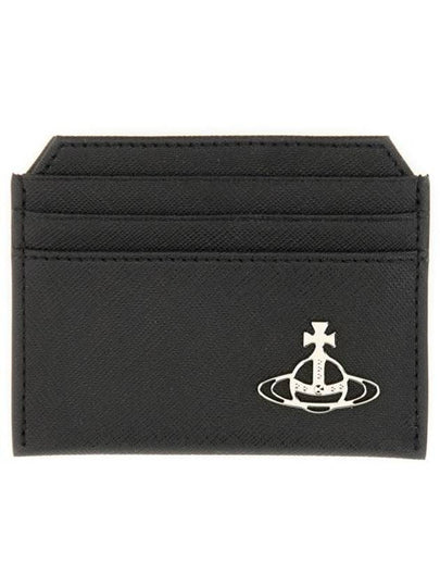 ORB Logo Slim Card Wallet Black - VIVIENNE WESTWOOD - BALAAN 2