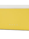 Saffiano Color Block Card Wallet Yellow - MARNI - BALAAN 7