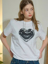 Rough Heart Crop Short Sleeve Tee White - CPGN STUDIO - BALAAN 2