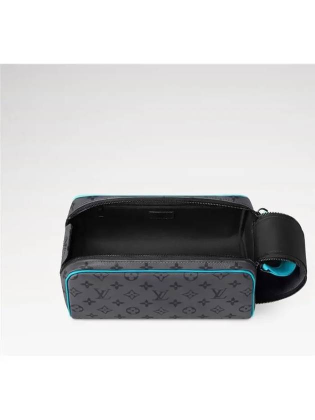 Men's Dopp Kit Monogram Eclipse Pouch Bag Grey Blue - LOUIS VUITTON - BALAAN 4