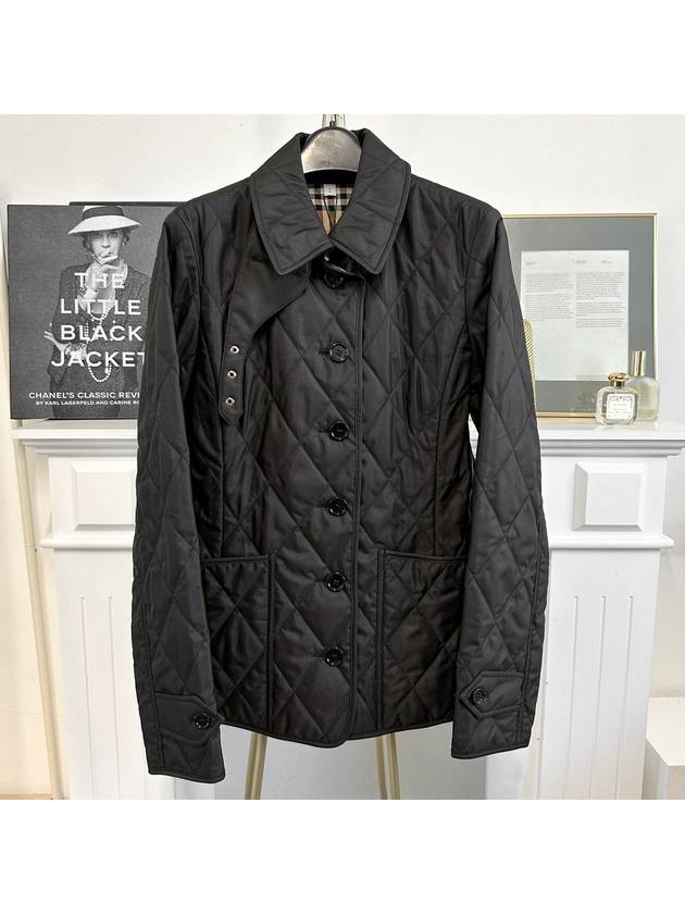 Diamond Quilted Thermoregulated Jacket Black - BURBERRY - BALAAN 3