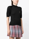 Women's Wool Silk Knit Top Black - VIVIENNE WESTWOOD - BALAAN 3