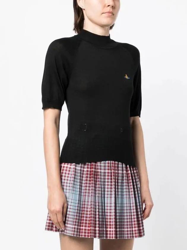 Women's Wool Silk Knit Top Black - VIVIENNE WESTWOOD - BALAAN 3