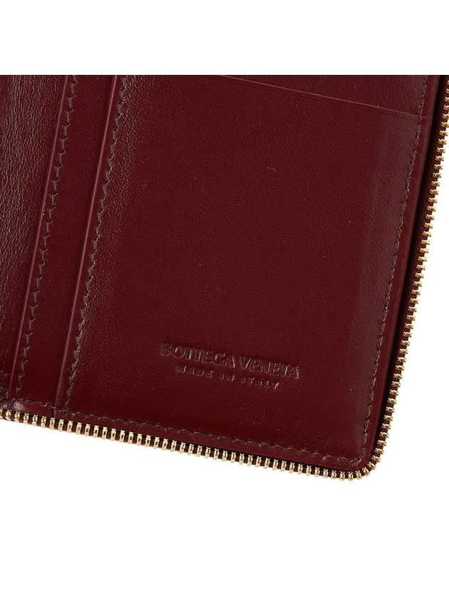 Intrecciato Zip Around Half Wallet Red - BOTTEGA VENETA - BALAAN 9