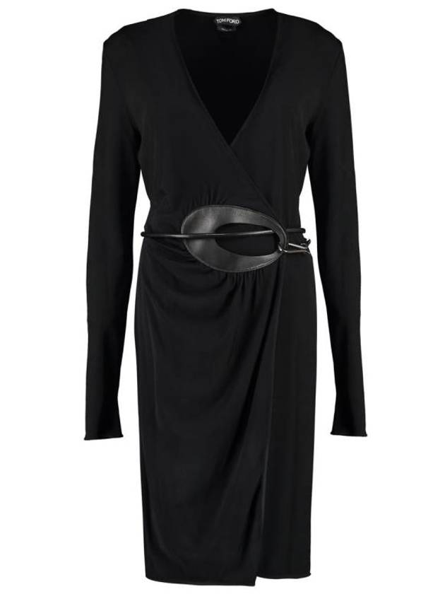 midi dress ABJ731JEX019 LB999 BLACK - TOM FORD - BALAAN 1