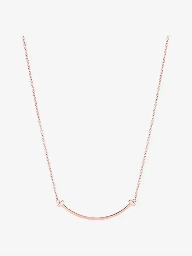 Tiffany Co T Smile Pendant Small Rose Gold - TIFFANY & CO. - BALAAN 1