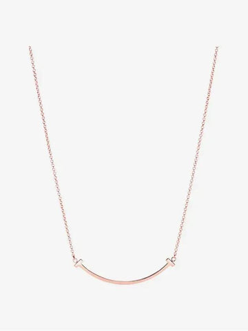 Tiffany Co T Smile Pendant Small Rose Gold - TIFFANY & CO. - BALAAN 1